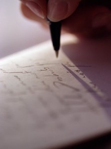 Writing by hand